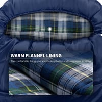 Sac de dormit Forceatt pentru adulți din flanel, 4 anotimpuri, hidrofug, -8°C - 15°C, pentru drumeții în interior și exterior pe timp de iarnă, ușor și călduros 3