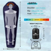 Forceatt 4 Évszakos Mumia Alvózsák -10°C-15°C Vízálló Ultralight Kempinghez 2
