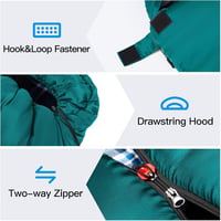 Sac de dormit de iarnă pentru adulți Forceatt -8°C -15°C, 4 anotimpuri, din flanel, impermeabil, ușor, pentru drumeții, camping și utilizare în interior sau exterior 5