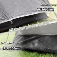 Forceatt kempingový stan pre 2 osoby, nepremokavý, ľahký kupolový stan na 3–4 ročné obdobia, rýchle postavenie, na trekking a outdoor, sivo-biely 3