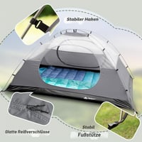 Forceatt kempingový stan pre 2 osoby, nepremokavý, ľahký kupolový stan na 3–4 ročné obdobia, rýchle postavenie, na trekking a outdoor, sivo-biely 4