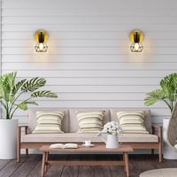 FORCOSO 1db Mennyezeti Spotlámpa Fekete Fa Ipari Vintage E14 Fali Lámpa LED - 2 pieces, Black Wood 9