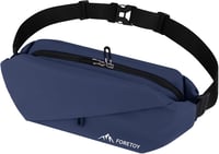FORETOY Unisex Övtáska Kulacstartóval - Vízálló Crossbody Táska Futáshoz, Túrázáshoz, Kerékpározáshoz, Nagy Kapacitású Válltáska, Sötétkék 1