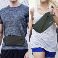 FORETOY Unisex Övtáska Kulacstartóval - Vízálló Crossbody Táska Futáshoz, Túrázáshoz, Kerékpározáshoz, Nagy Kapacitású Válltáska, Sötétkék 8