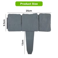 Bordură de grădină Forever Speed cu aspect de piatră, bordură pentru gazon, bordură din plastic pentru straturi de flori, 40 bucăți, 10 m, gri 2