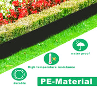 Forever Speed Fleksibilni vrtni rubnik PE 2,2 mm - Rubnjak za gredice i travnjake 10 m x 15 cm rola, crni plastični rubnik za cvjetne gredice 3