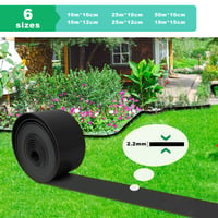 Forever Speed Fleksibilni vrtni rubnik PE 2,2 mm - Rubnjak za gredice i travnjake 10 m x 15 cm rola, crni plastični rubnik za cvjetne gredice 2