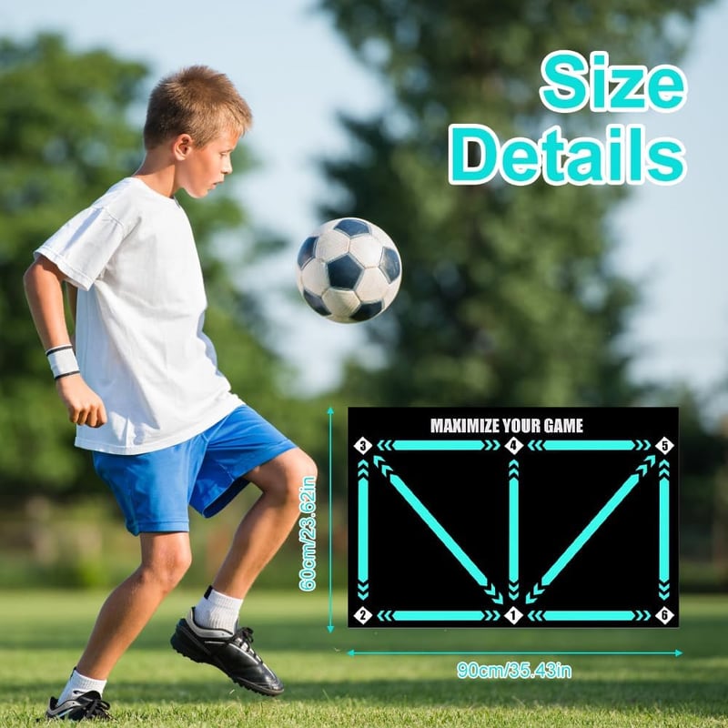 Foreverup 60x90 cm Futball Edzőszőnyeg Csúszásmentes Tréning Matrac