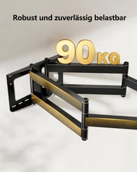 FORGING MOUNT Fali TV konzol 109 cm, 2 ízületes karos dönthető forgatható tartó 50-95 hüvelyk, 90 kg, VESA 800x400, fek 3