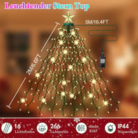 Forlivese 266 LED RGB okos karácsonyfa lámpa app vezérléssel, időzítővel és zenei szinkronizációval 6