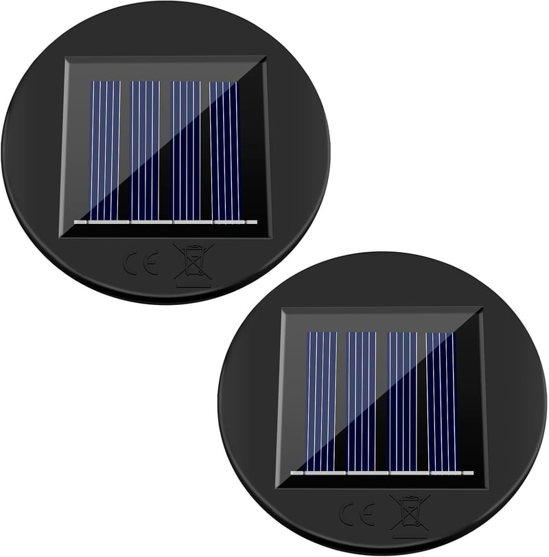 Forlivese 2db Napelemes Lámpa Alkatrész 8cm 8 Lumen Meleg Fehér LED Vízálló Kerti Világítás Fedél Csere Modul 8 Órás Üzemidővel Teraszra Ker