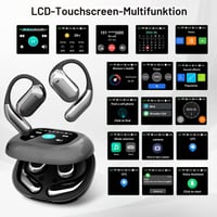 Căști cu traducător AI FormiPow, traducător 3 în 1 pentru 144 de limbi cu ecran tactil LCD, căști cu design open-ear, traducere în timp real pentru călătorii, studiu și sport, gri 2