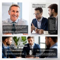 Căști cu traducător AI FormiPow, traducător 3 în 1 pentru 144 de limbi cu ecran tactil LCD, căști cu design open-ear, traducere în timp real pentru călătorii, studiu și sport, gri 4