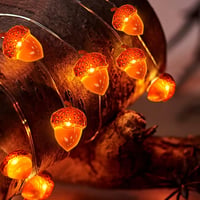 FORMIZON Makk Alakú Fényfüzér - 3m 30 LED - Elemes Dekoráció 12 Üzemmóddal - Őszi, Karácsonyi, Esküvői Világítás Időzítővel 1