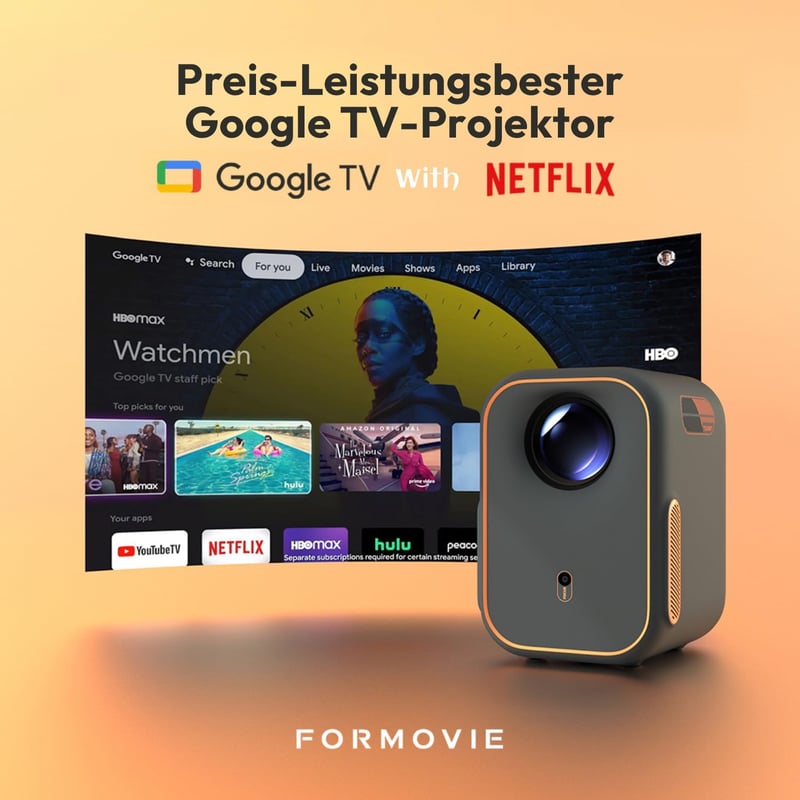 Formovie Xming Episode One 4K WiFi Bluetooth projektor Netflix Google TV-vel