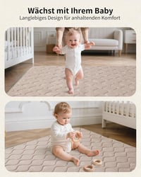 Fortella Összehajtható Játszószőnyeg 120x120 cm, Vastag Csúszásmentes Baba Crawling Mat Szivacsos 6