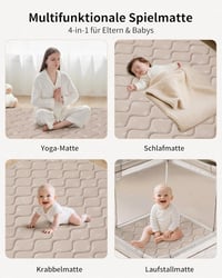 Fortella Összehajtható Játszószőnyeg 120x120 cm, Vastag Csúszásmentes Baba Crawling Mat Szivacsos 7