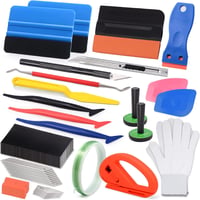 FOSHIO Autófilm Szerelő Készlet Csíkozóval, Kaparóval és Knifeless Tape-pel 1