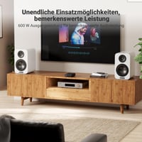 Fosi Audio TB10D 600W TPA3255 Mini HiFi stereo zosilňovač triedy D, 2-kanálový digitálny audio prijímač pre pasívne reproduktory s ovládaním výšok a basov 6