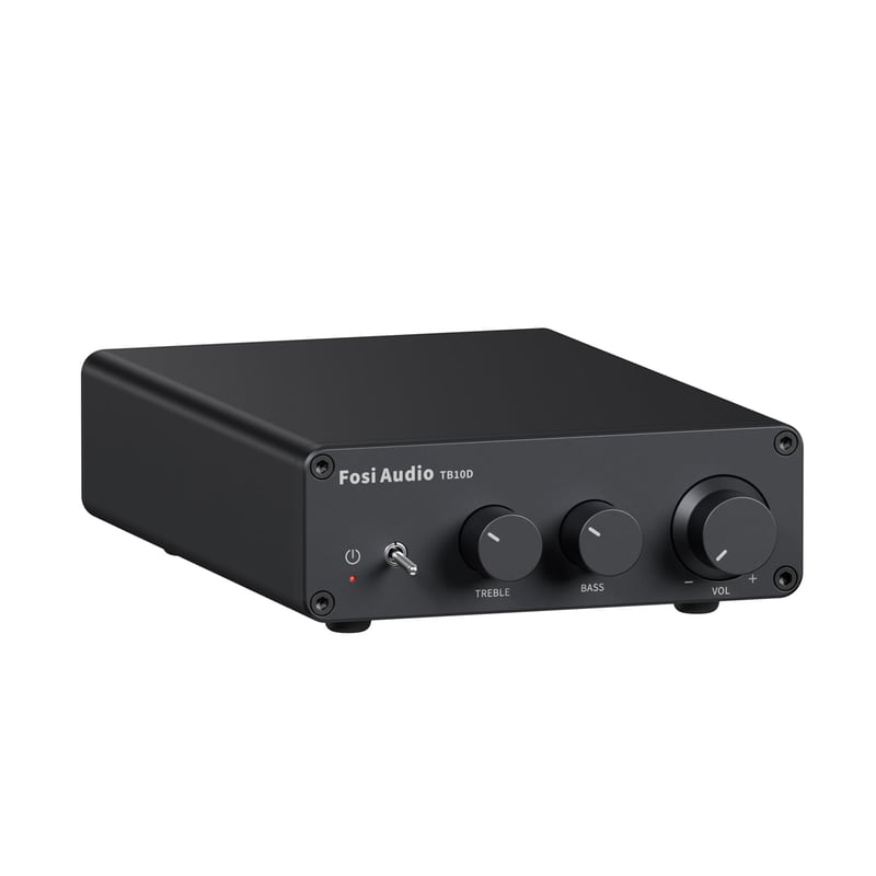 Fosi Audio TB10D 600W TPA3255 Mini HiFi stereo zosilňovač triedy D, 2-kanálový digitálny audio prijímač pre pasívne reproduktory s ovládaním výšok a basov