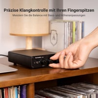 Fosi Audio TB10D 600W TPA3255 Mini HiFi stereo zosilňovač triedy D, 2-kanálový digitálny audio prijímač pre pasívne reproduktory s ovládaním výšok a basov 4