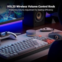 Controler de volum Bluetooth Fosi Audio VOL20, buton multimedia USB pentru boxe de gaming PC, personalizare lumini RGB cu buton multifuncțional 2