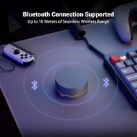 Controler de volum Bluetooth Fosi Audio VOL20, buton multimedia USB pentru boxe de gaming PC, personalizare lumini RGB cu buton multifuncțional 5