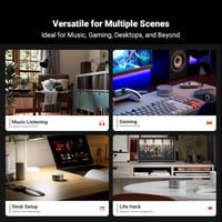 Controler de volum Bluetooth Fosi Audio VOL20, buton multimedia USB pentru boxe de gaming PC, personalizare lumini RGB cu buton multifuncțional 7
