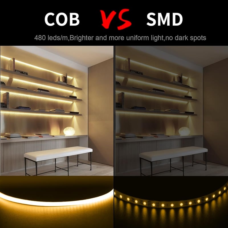 Fosingut COB LED szalag 3m USB 5V természetes fehér 4000K önragasztó konyha TV