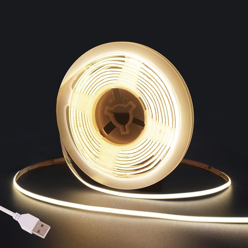 Fosingut COB LED szalag 3m USB 5V természetes fehér 4000K önragasztó konyha TV