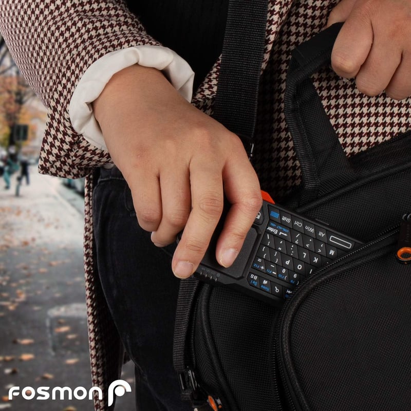Fosmon Hordozható Bluetooth Billentyűzet Touchpad-dal iOS Android Windows PS4 Tablethez
