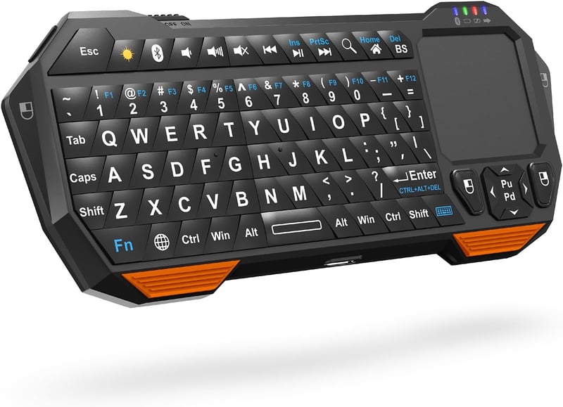 Fosmon Hordozható Bluetooth Billentyűzet Touchpad-dal iOS Android Windows PS4 Tablethez