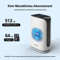Vonkajšia bezpečnostná kamera FOSSENXE 2K HD so solárnym napájaním a batériou, bez predplatného, 64 GB lokálne úložisko 2