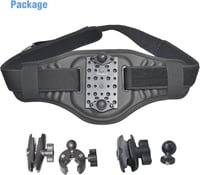 Fotoleey Derék Rögzítő Hátsó Tartó Insta360 X5/X4/X3, GoPro Hero 12/11/10/9 és DJI Osmo 360 Kamerákhoz - Fekete Övcsipesz Akciókamerákhoz 9