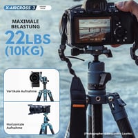 Fotopro 151 cm szénszálas utazó kamera állvány, 360° gömbfej, 0,94 kg, 10 kg terhelhetőség 5