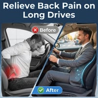 FOUNDCOOL Ergonomický vankúš pod kríže a chrbát do autosedačky – Lumbálna opierka z pamäťovej peny pre vodičov, chrbtový vankúš na sedenie 5