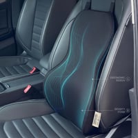 FOUNDCOOL Ergonomický vankúš pod kríže a chrbát do autosedačky – Lumbálna opierka z pamäťovej peny pre vodičov, chrbtový vankúš na sedenie 3