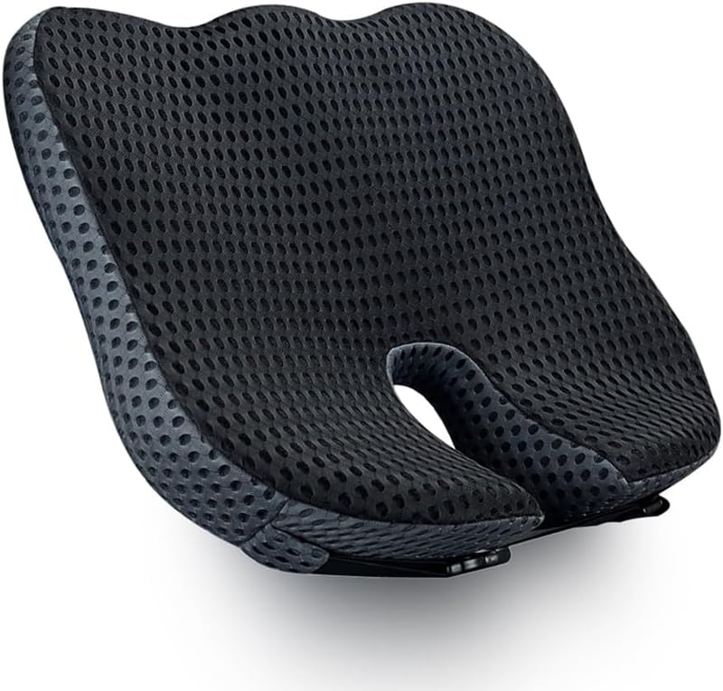 FOUNDCOOL Ergonomikus Ülőpárna Memory Habbal - Ortopédiai Ülésmagasító Felnőtteknek - Kényelmes Üléspárna Irodába, Autóba és Kerekesszékhez