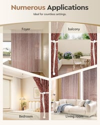 FoundGo Fa Gyöngy Függöny 90x200cm 90 Szál Rovarháló Ajtó Függöny 7