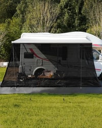FoundGo napvédő előtető lakóautóhoz 200x370cm HDPE erős szövet 1