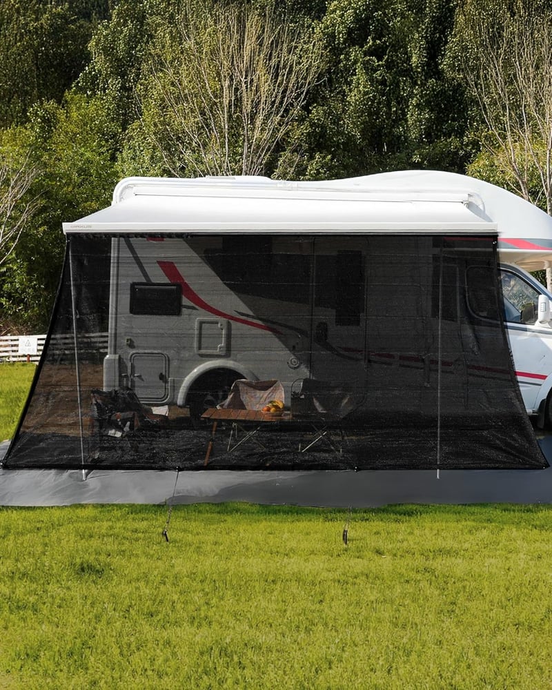 FoundGo napvédő előtető lakóautóhoz 200x370cm HDPE erős szövet