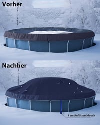 FoundGo XXL 3m Téli Medence Takaró Felfújható Légpárna 0.4mm Kék Szivattyúval 3