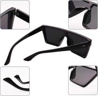 FOURCHEN Négyzetes Túlméretezett Napszemüveg Női Férfi Unisex Nagy Keret Lapos Felső Divatos Retro Stílus 4