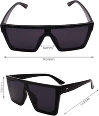 FOURCHEN Négyzetes Túlméretezett Napszemüveg Női Férfi Unisex Nagy Keret Lapos Felső Divatos Retro Stílus 3