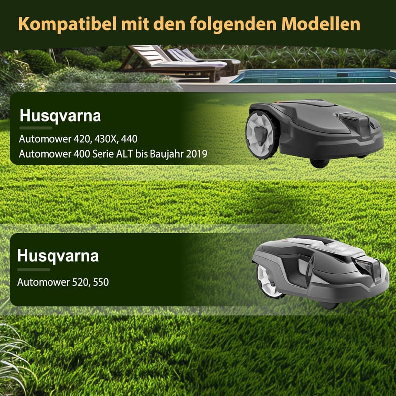 FourShow Husqvarna Automower fűnyíró kés + 6 csere penge szett