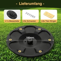 FourShow Késlemez 6 db kés kompatibilis Segway Navimow i105E i108E i110E i205 AWD i208 AWD robotfűnyíró vágókorong 5