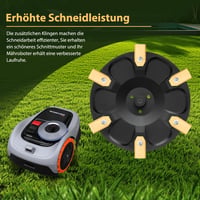 FourShow Késlemez 6 db kés kompatibilis Segway Navimow i105E i108E i110E i205 AWD i208 AWD robotfűnyíró vágókorong 2