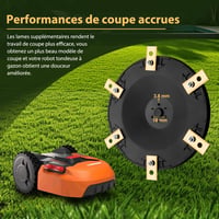 FourShow Worx Landroid S&M fűnyíró robot vágótárcsa + 6 penge 2020 - For Worx S&m (2020 Onwards) 3