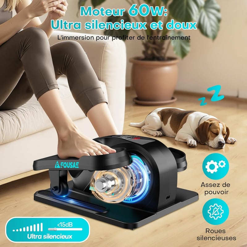 FOUSAE 2-in-1 Elliptikus Trainer 15 Fokozat Távirányítóval Időseknek