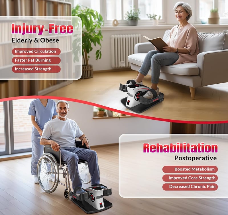 FOUSAE Mini Elliptikus Trainer Elektromos Asztal Alá Távirányítóval 15 Fokozat